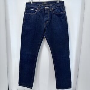 Neuw Mens Selvedge Denim Button Fly Italian Lou Slim 31 x 28 Medium Dark‎ Wash